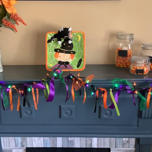 halloween 50 LED lighted ribbon garland - Picture 2 of 3